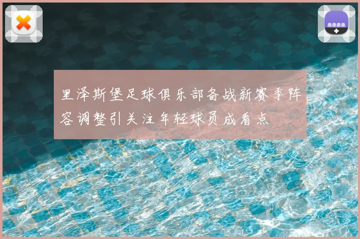 里泽斯堡足球俱乐部备战新赛季阵容调整引关注年轻球员成看点